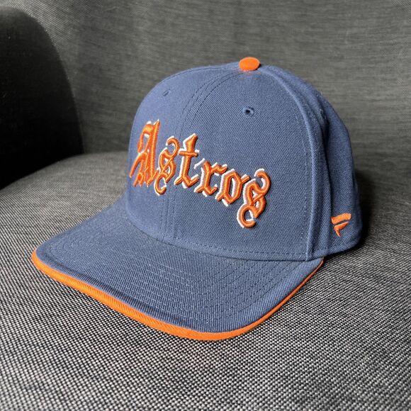 Houston Astros Fanatics SnapBack Hat Cap Blue Script Embroidered MLB Baseball - Picture 1 of 11